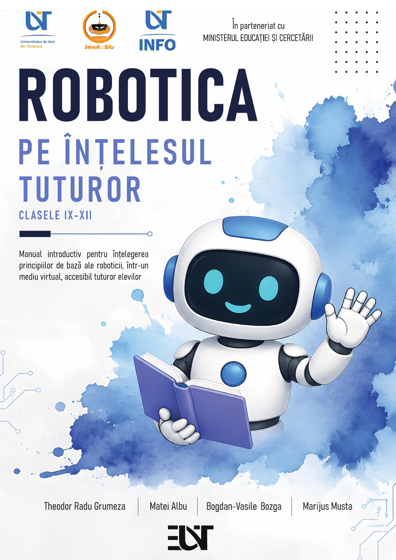 Coperta manualului Robotica pe înțelesul tuturor